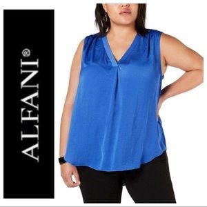 Alfani High Low Sleeveless Blouse V-Neck Tank Top